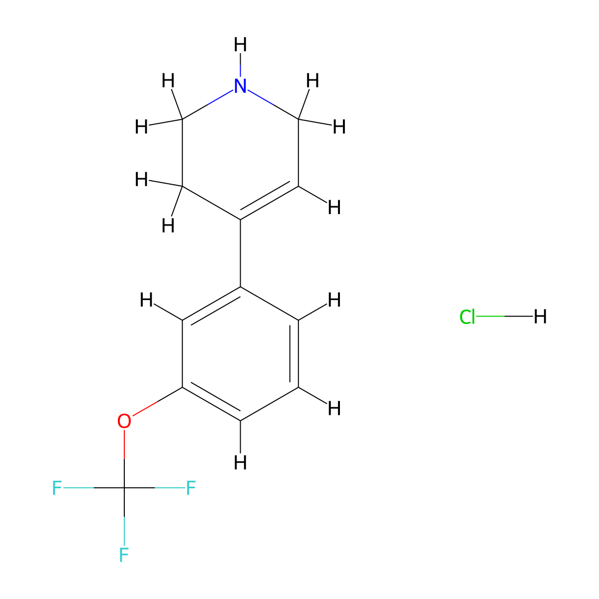 4-(3-(Trifluoromethoxy)phenyl)-1,2,3,6-tetrahydropyridine hydrochloride molecular structure, CAS 1427380-86-6
