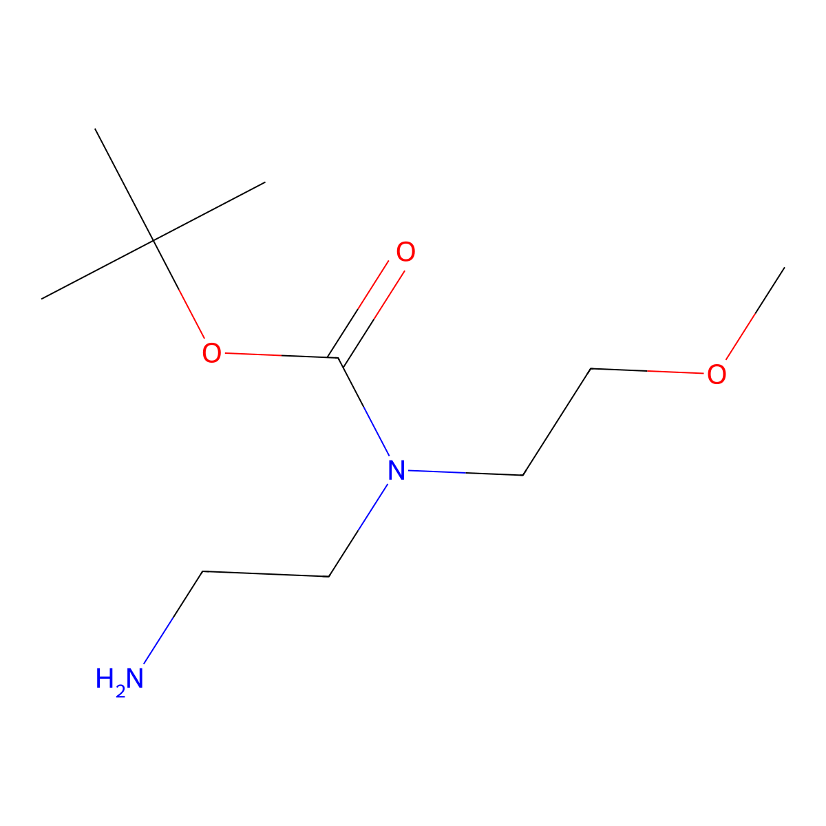 tert-butyl N-(2-aminoethyl)-N-(2-methoxyethyl)carbamate molecular structure, CAS 1427380-88-8
