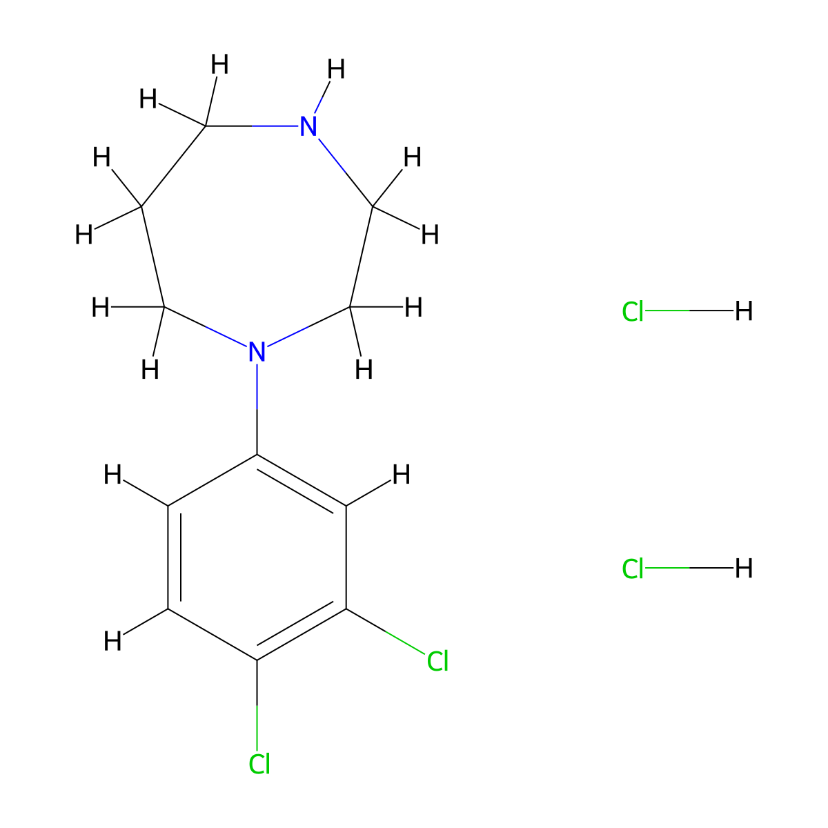 1-(3,4-Dichlorophenyl)-1,4-diazepane dihydrochloride molecular structure, CAS 1427380-95-7