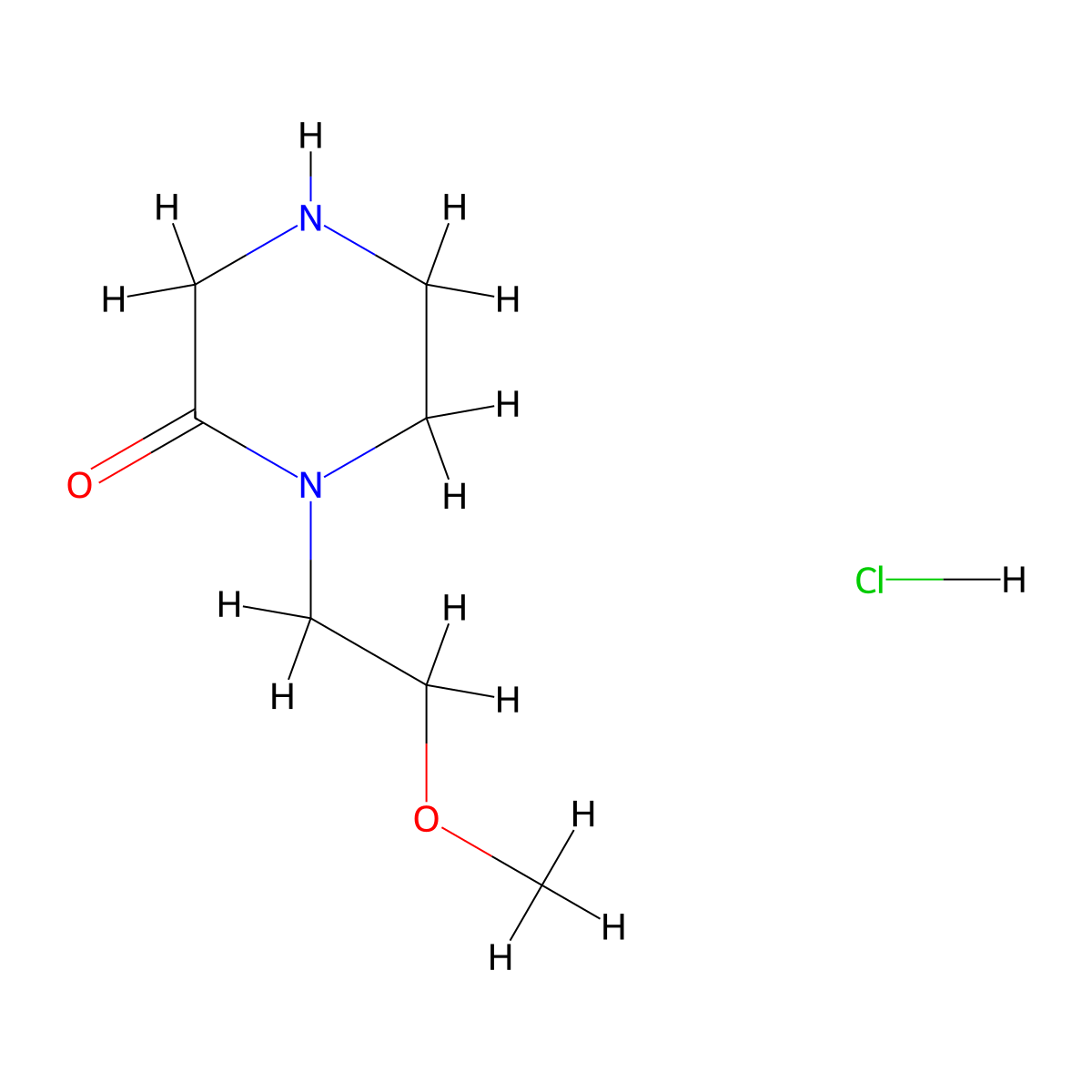 1-(2-Methoxyethyl)piperazin-2-one hydrochloride molecular structure, CAS 1427380-98-0