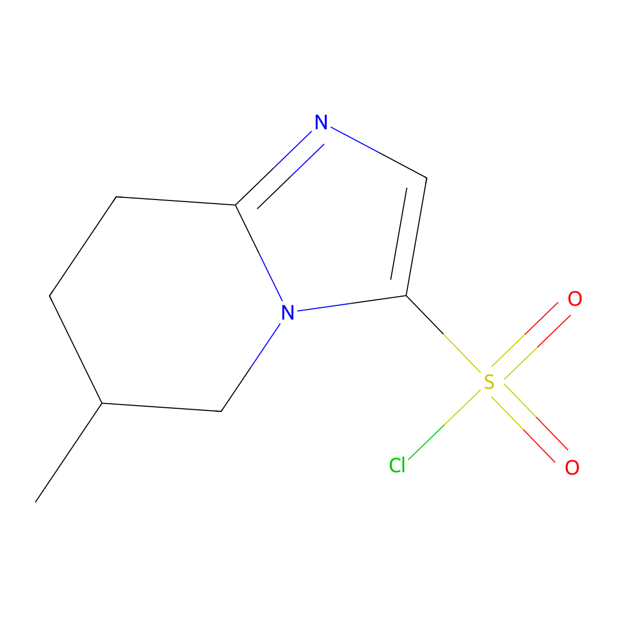 6-methyl-5H,6H,7H,8H-imidazo[1,2-a]pyridine-3-sulfonyl chloride molecular structure, CAS 1427381-09-6