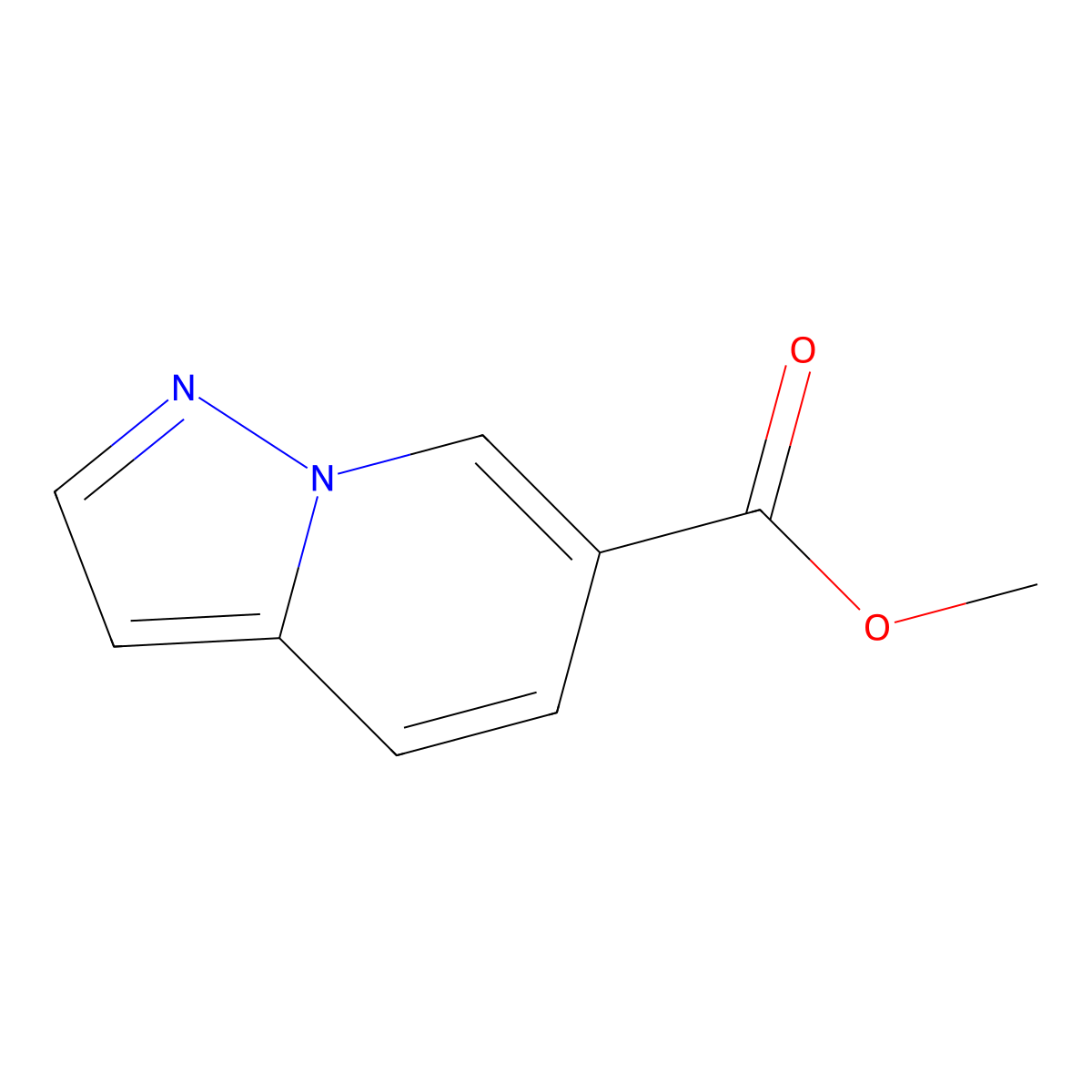 Methyl pyrazolo[1,5-a]pyridine-6-carboxylate molecular structure, CAS 1427382-01-1