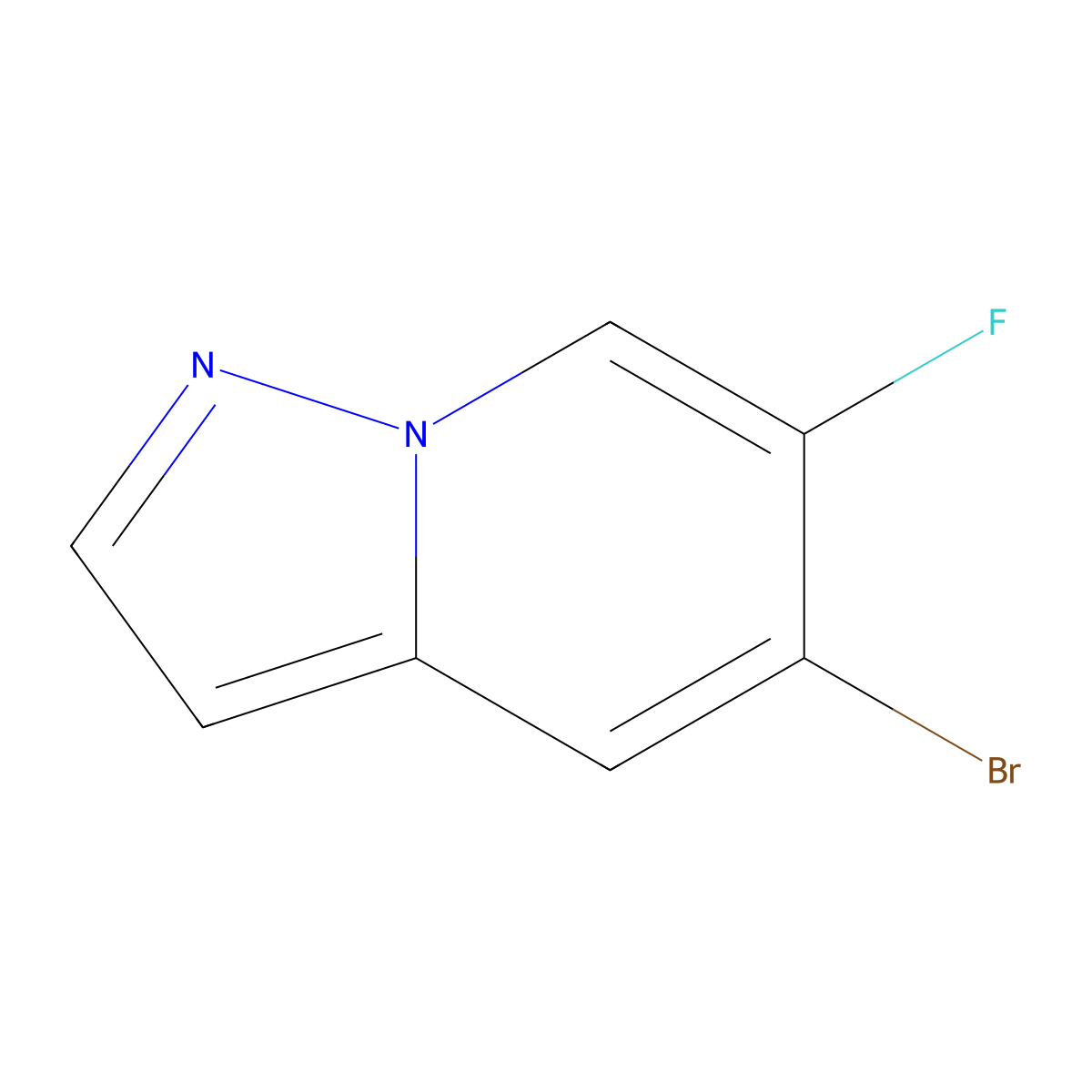 5-Bromo-6-fluoropyrazolo[1,5-a]pyridine molecular structure, CAS 1427382-82-8