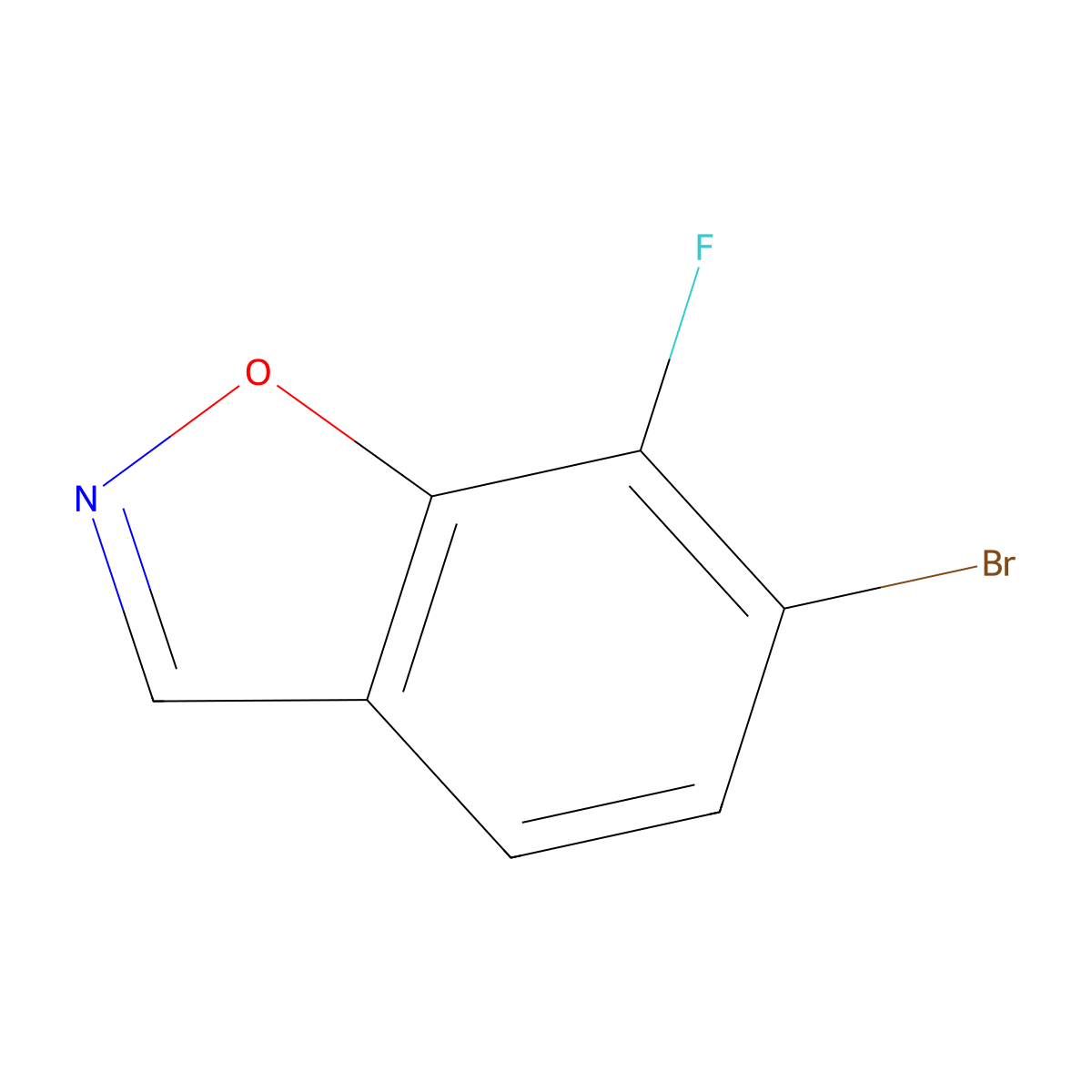 6-Bromo-7-fluorobenzo[d]isoxazole molecular structure, CAS 1427382-92-0