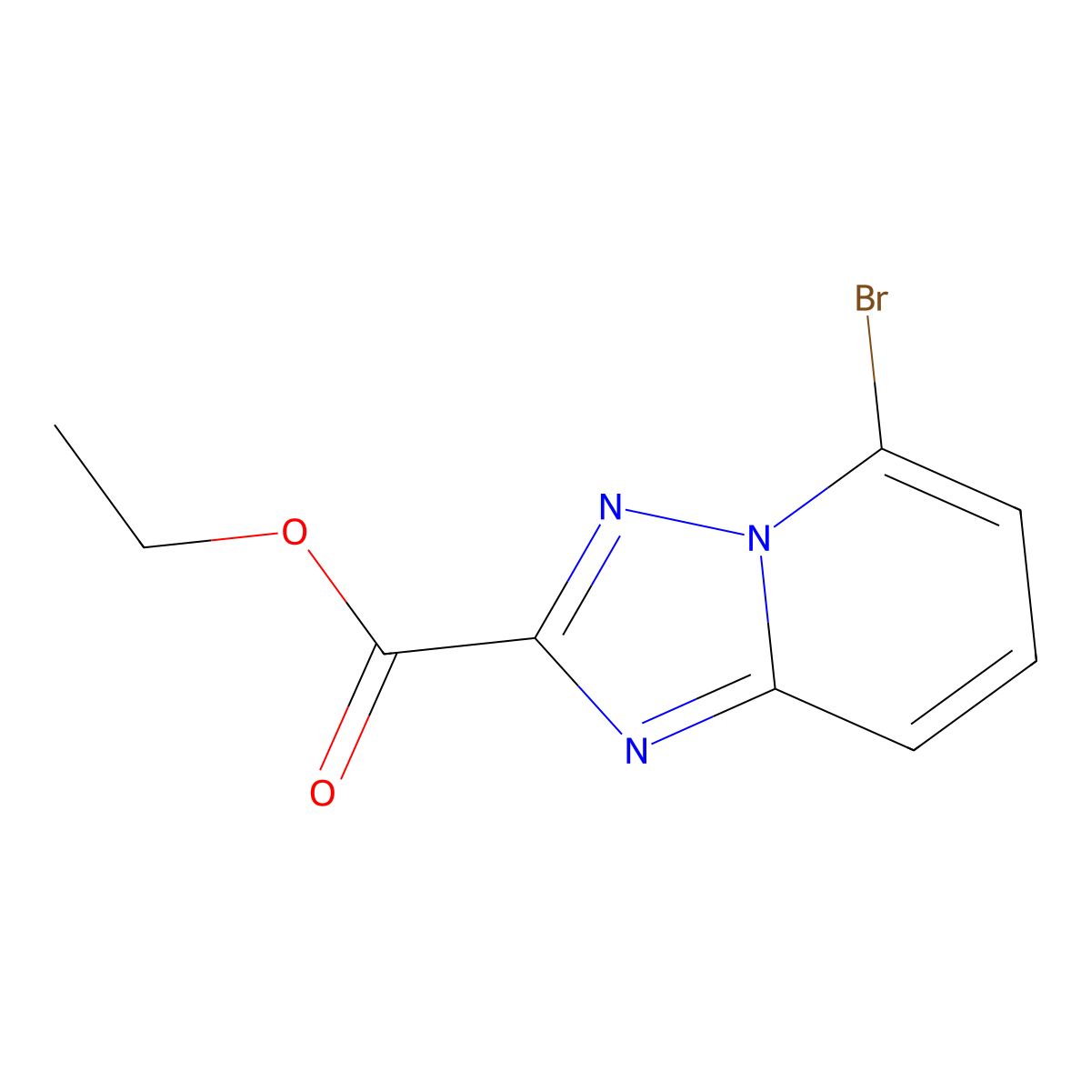 Ethyl 5-bromo-[1,2,4]triazolo[1,5-a]pyridine-2-carboxylate molecular structure, CAS 1427383-06-9