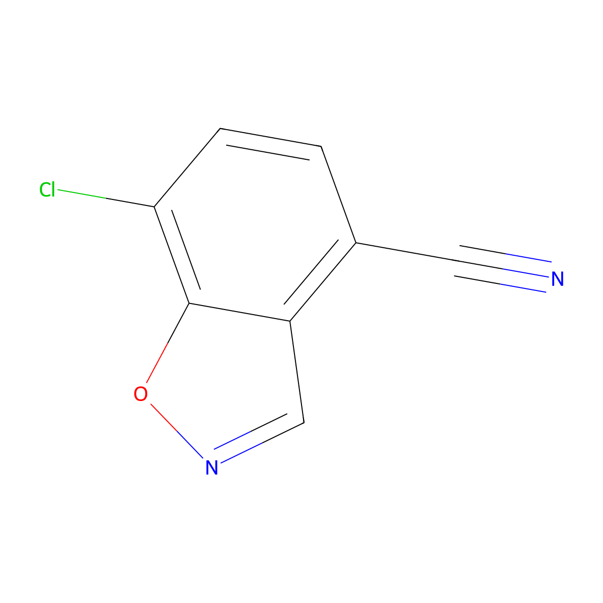 7-Chlorobenzo[d]isoxazole-4-carbonitrile molecular structure, CAS 1427383-07-0