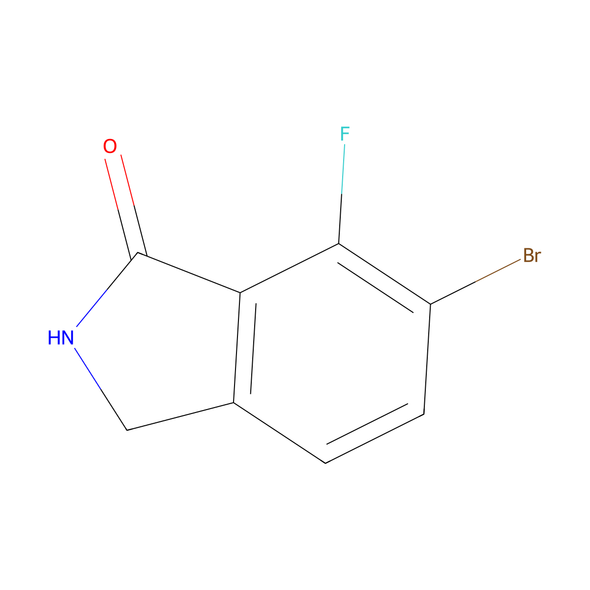 6-Bromo-7-fluoro-isoindolin-1-one molecular structure, CAS 1427383-21-8