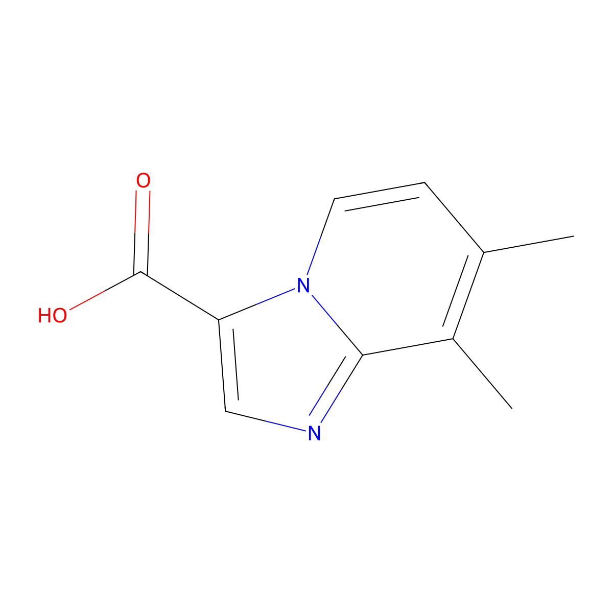 7,8-Dimethylimidazo[1,2-a]pyridine-3-carboxylic acid molecular structure, CAS 1427383-39-8