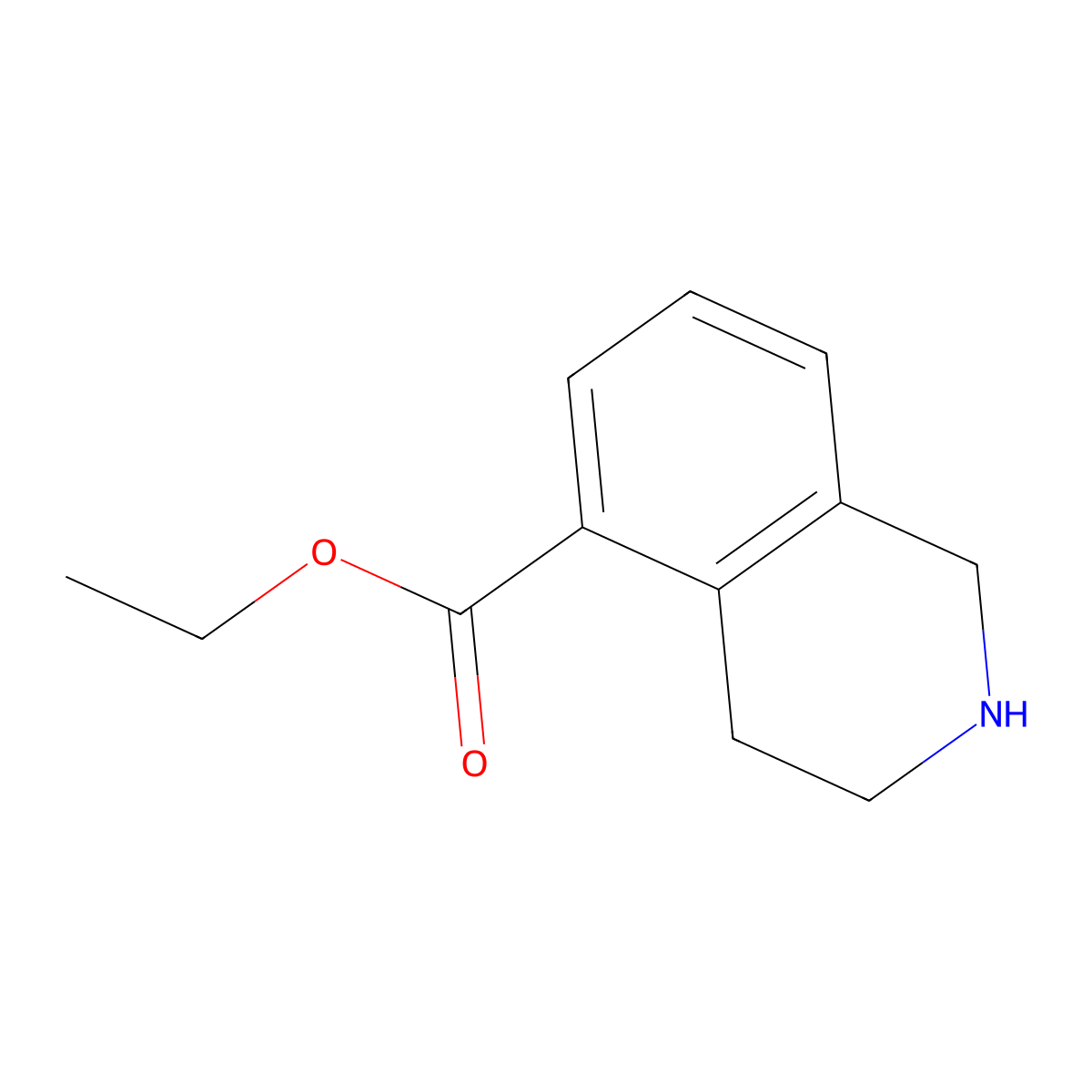 Ethyl 1,2,3,4-tetrahydroisoquinoline-5-carboxylate molecular structure, CAS 1427385-09-8