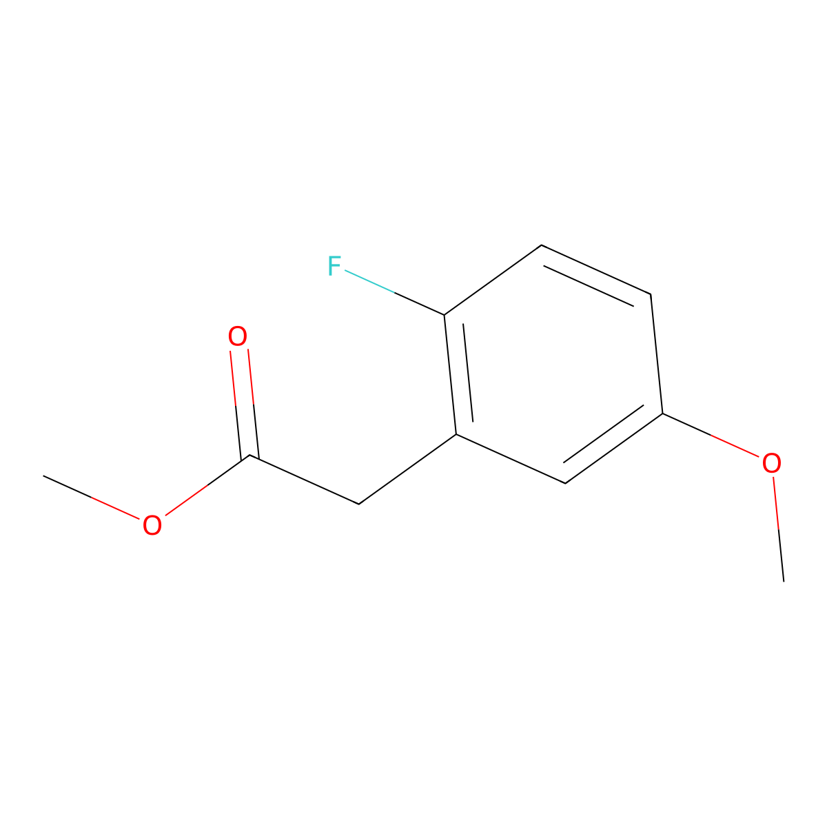 Methyl 2-(2-fluoro-5-methoxyphenyl)acetate molecular structure, CAS 1427389-00-1