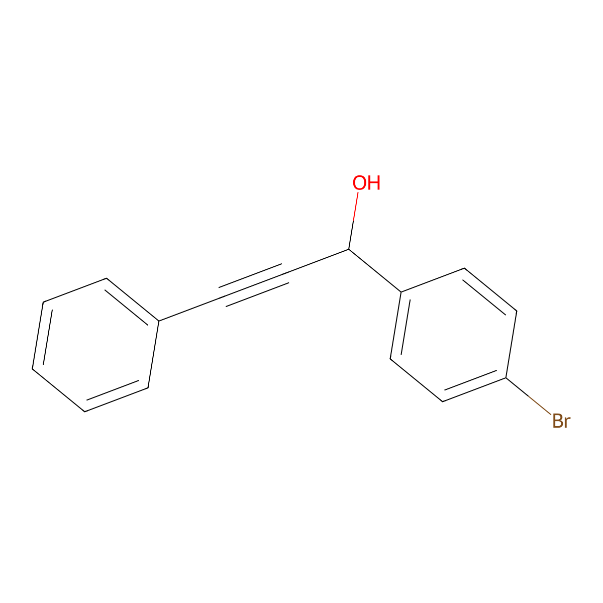 4-Bromo-alpha-(2-phenylethynyl)benZenemethanol molecular structure, CAS 142739-40-0