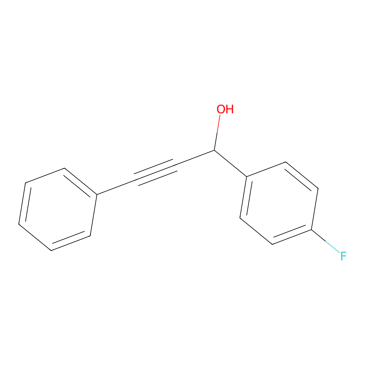 4-Fluoro-alpha-(2-phenylethynyl)benZenemethanol molecular structure, CAS 142739-41-1