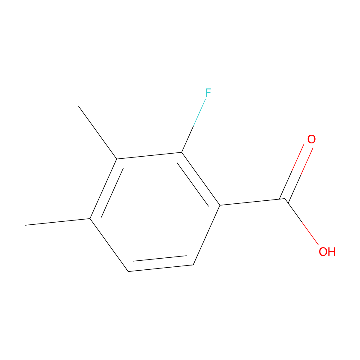 2-Fluoro-3,4-dimethylbenzoic acid molecular structure, CAS 1427391-29-4