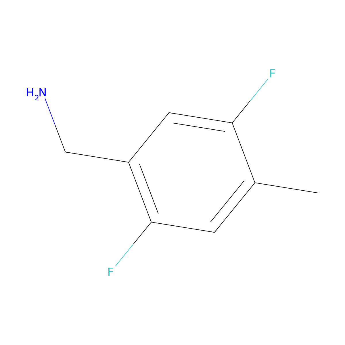 (2,5-Difluoro-4-methylphenyl)methanamine molecular structure, CAS 1427392-21-9
