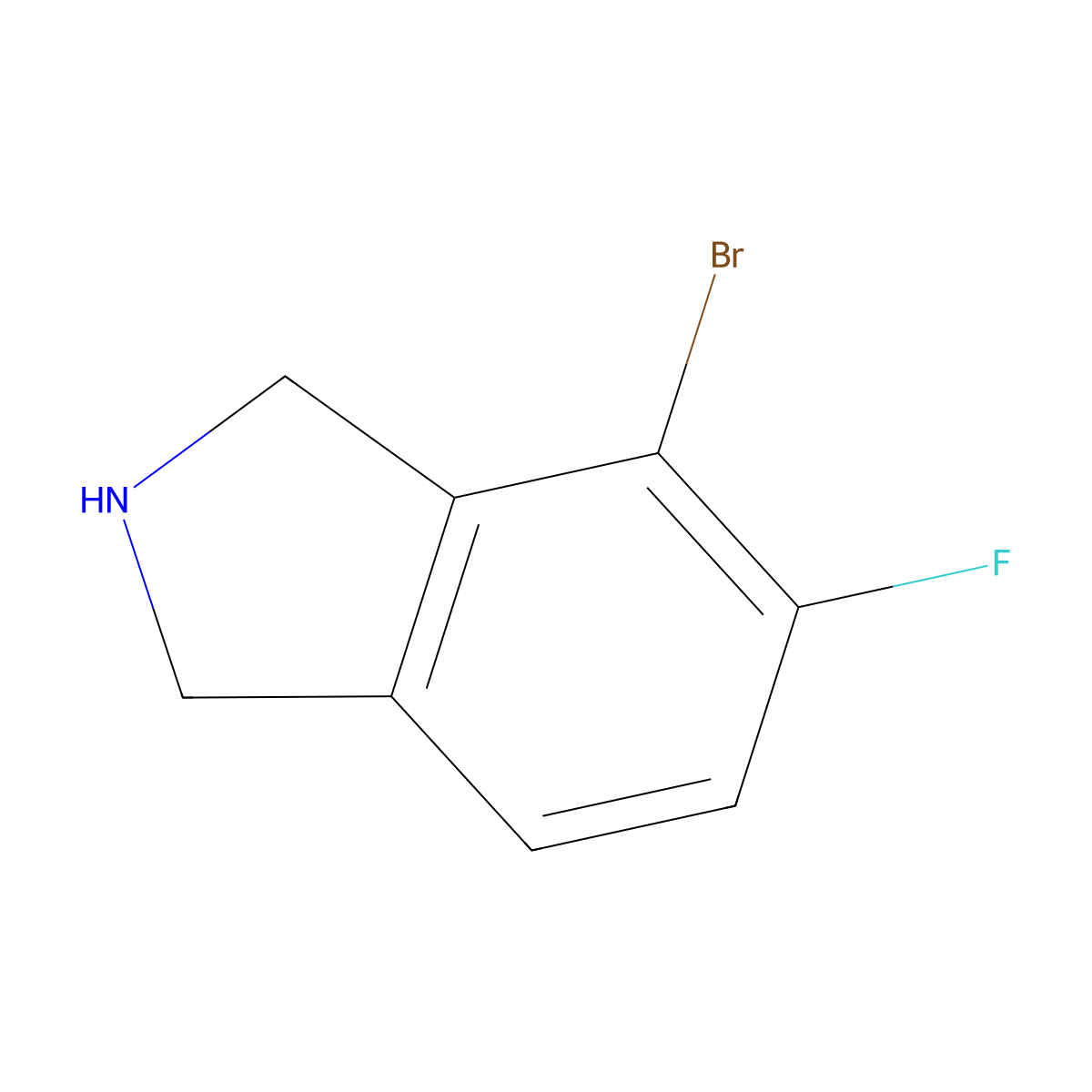 4-Bromo-5-fluoro-2,3-dihydro-1H-isoindole molecular structure, CAS 1427392-35-5