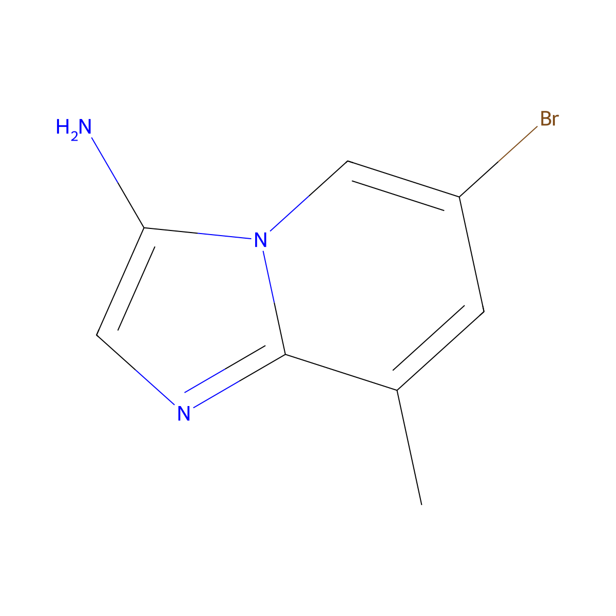 3-Amino-6-bromo-8-methylimidazo[1,2-a]pyridine molecular structure, CAS 1427393-23-4
