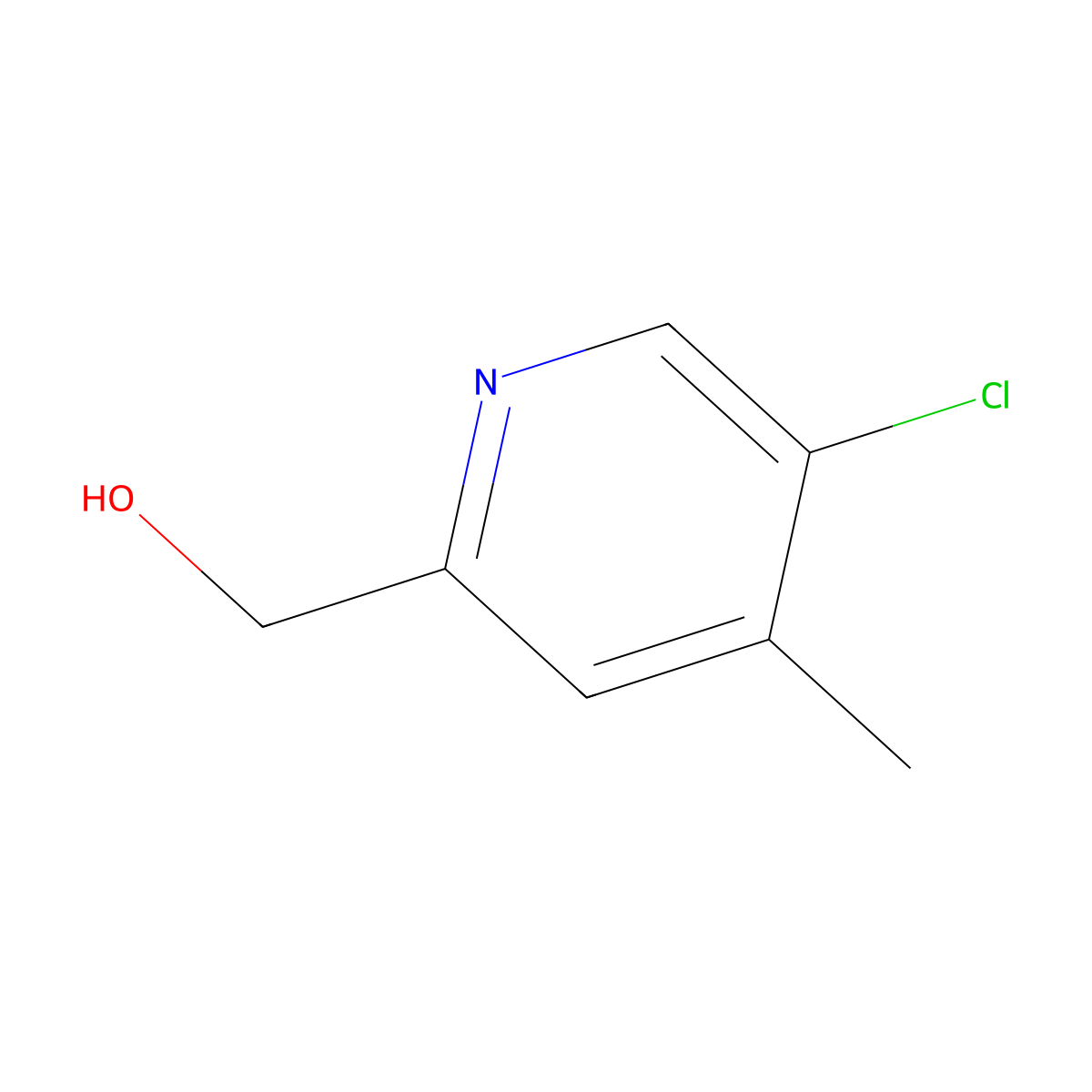 (5-Chloro-4-methylpyridin-2-yl)methanol molecular structure, CAS 1427394-60-2