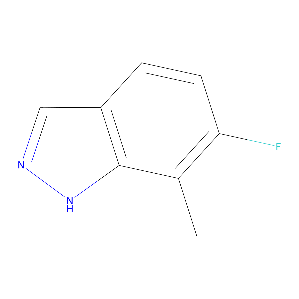 6-Fluoro-7-methyl-1H-indazole molecular structure, CAS 1427395-91-2