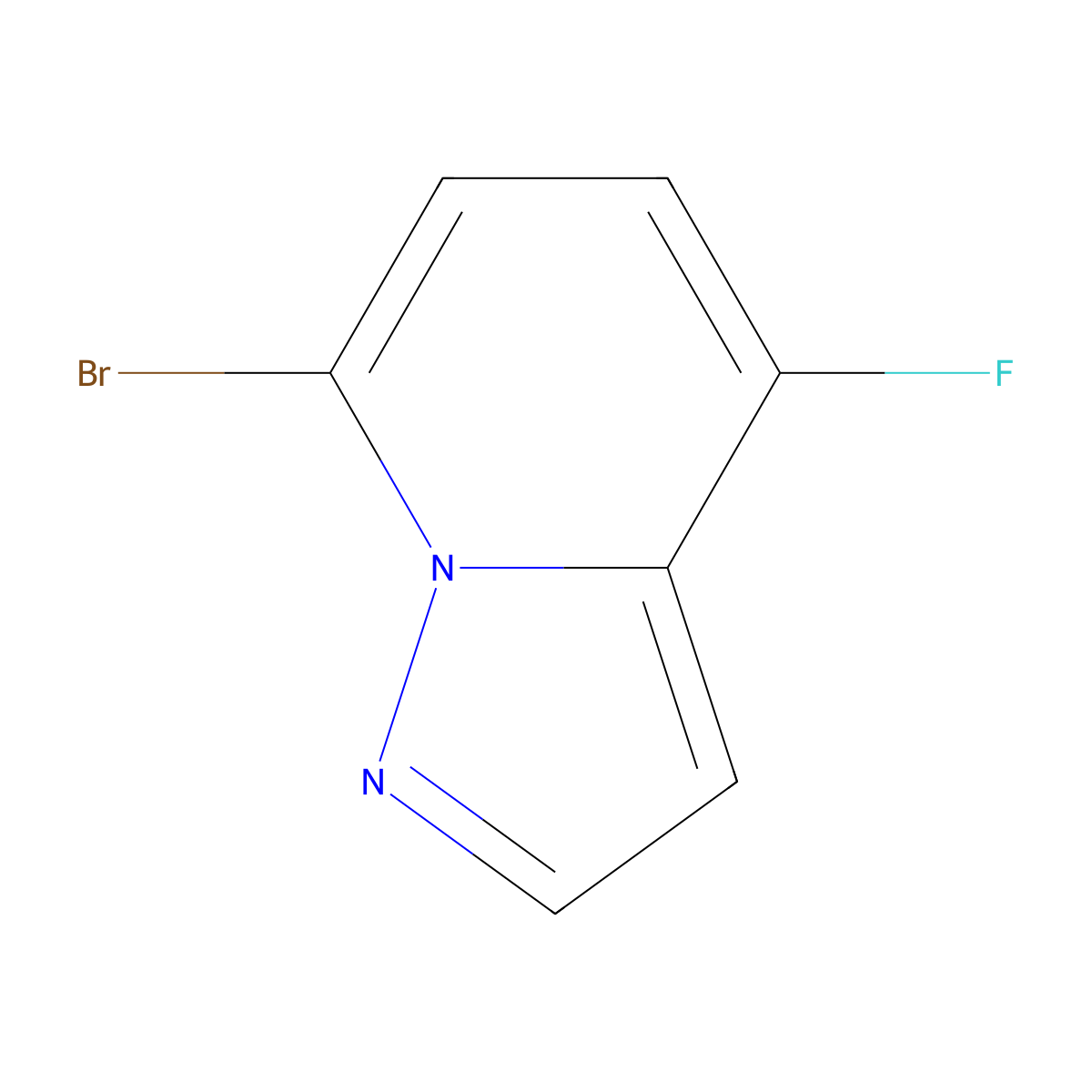 7-Bromo-4-fluoropyrazolo[1,5-a]pyridine molecular structure, CAS 1427396-14-2