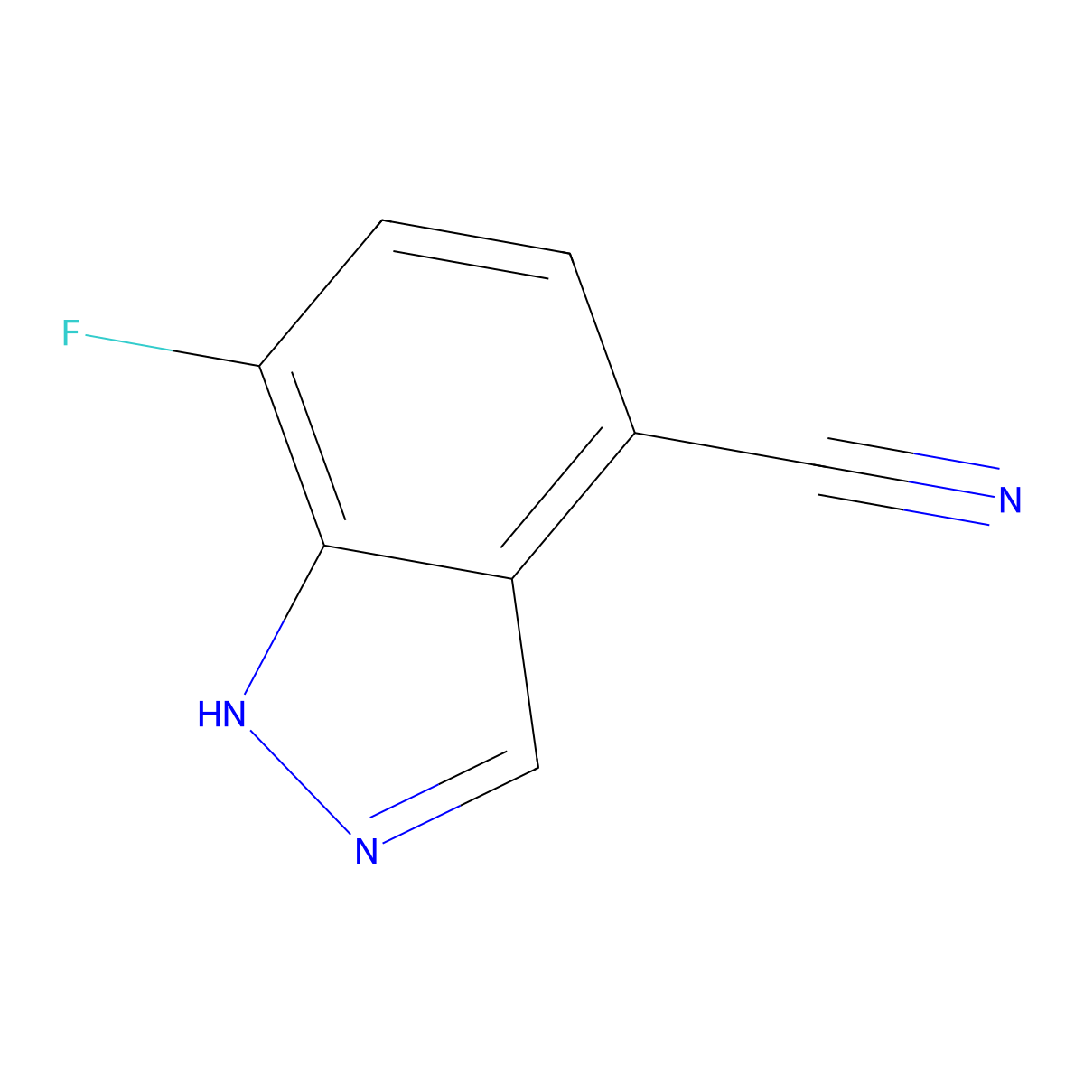 7-Fluoro-1H-indazole-4-carbonitrile molecular structure, CAS 1427396-18-6