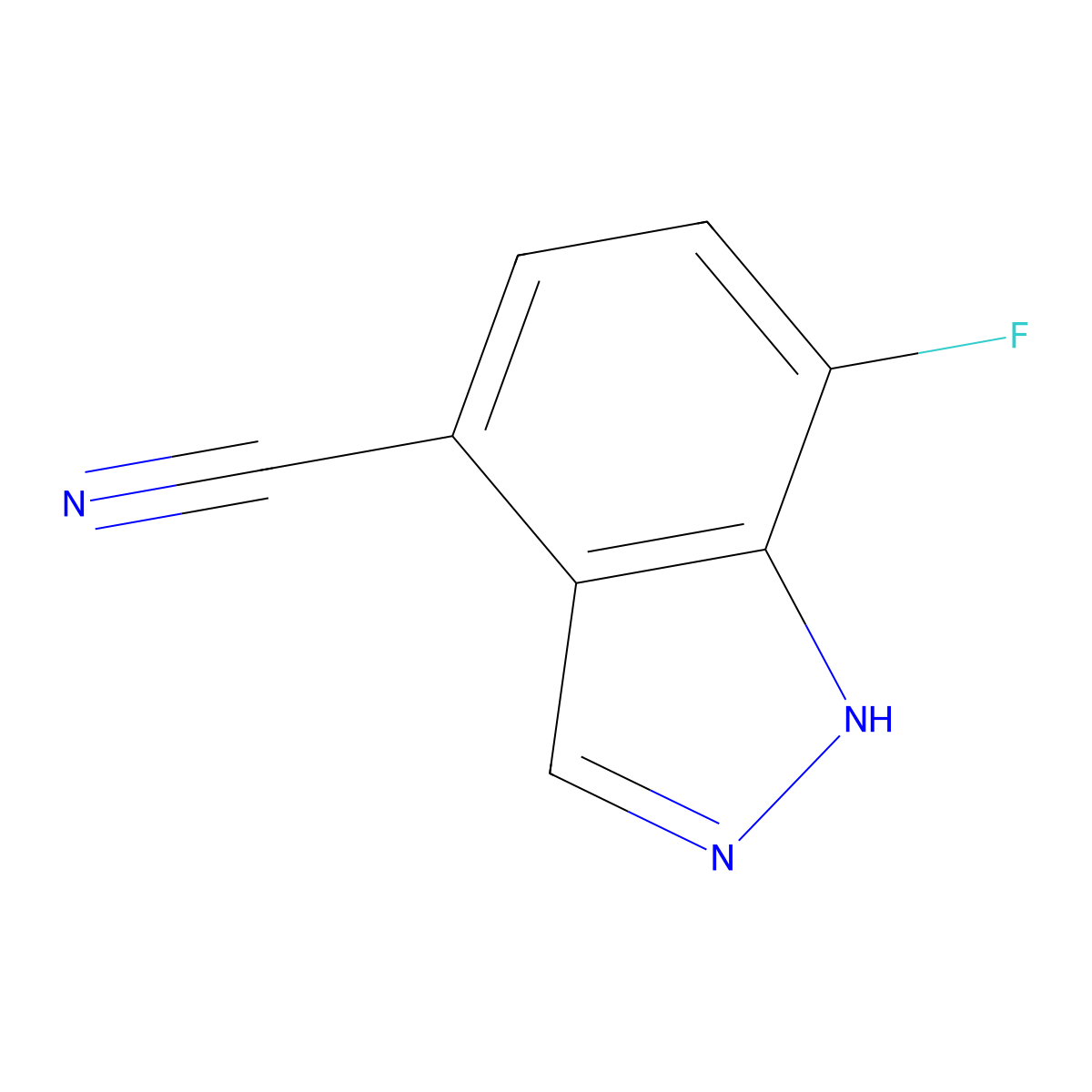 7-Fluoro-1H-indazole-4-carbonitrile molecular structure, CAS 1427396-18-6