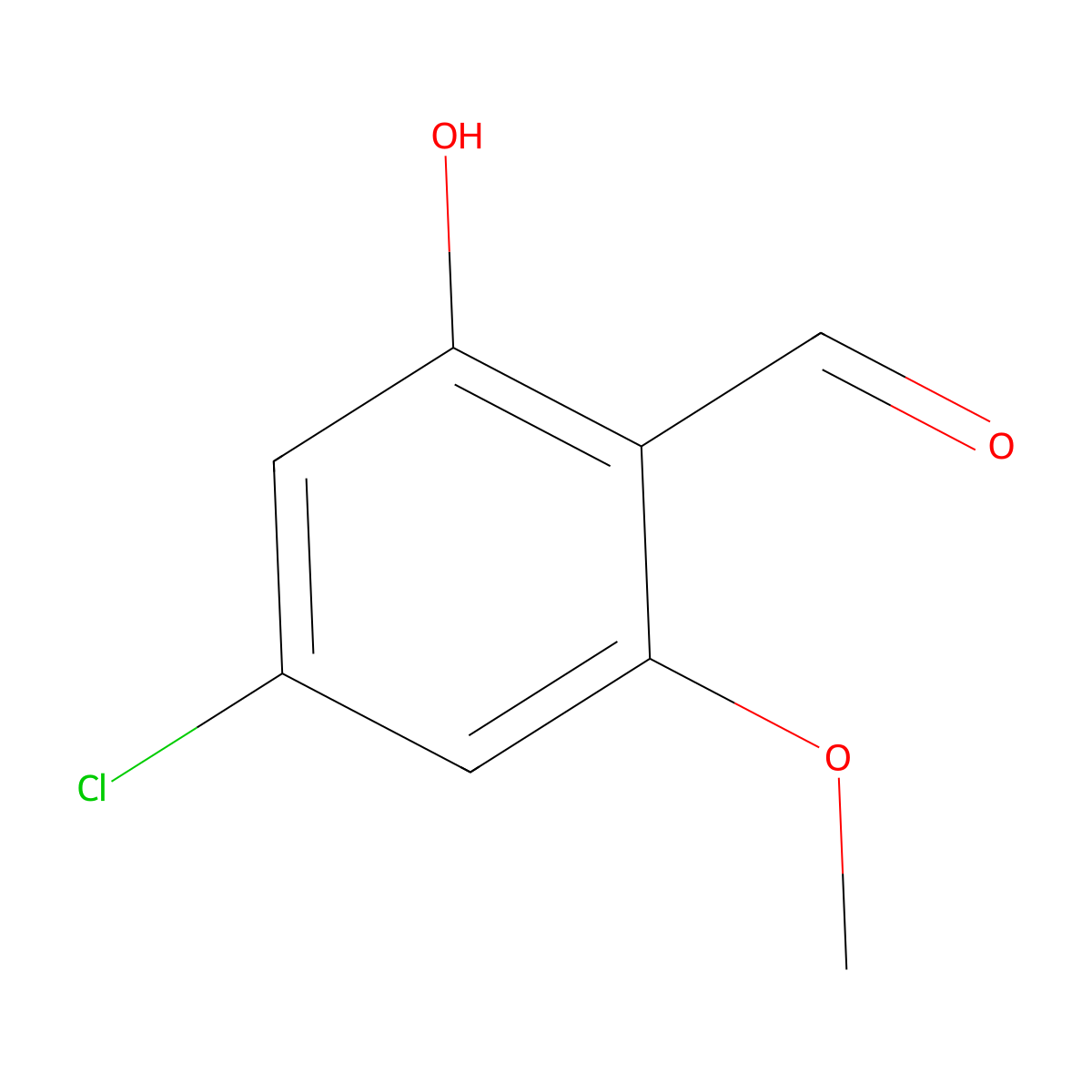 4-Chloro-2-hydroxy-6-methoxybenzaldehyde molecular structure, CAS 1427396-66-4