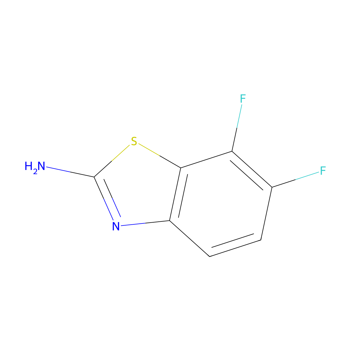 6,7-Difluorobenzo[d]thiazol-2-amine molecular structure, CAS 1427397-93-0