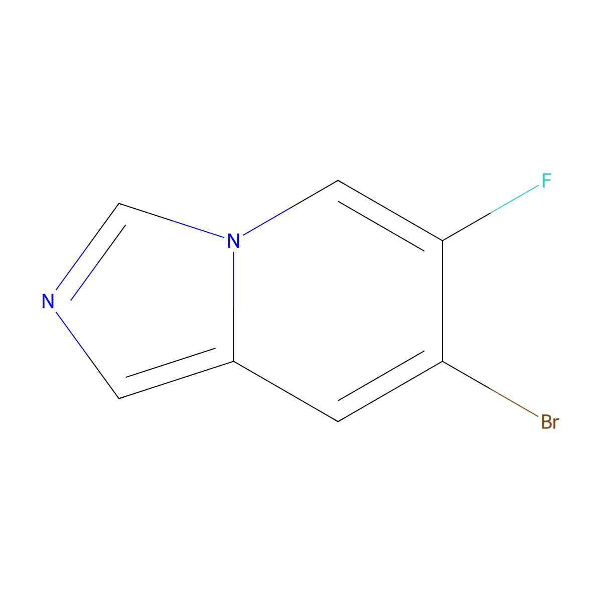 7-Bromo-6-fluoroimidazo(1,5-a)pyridine molecular structure, CAS 1427397-98-5