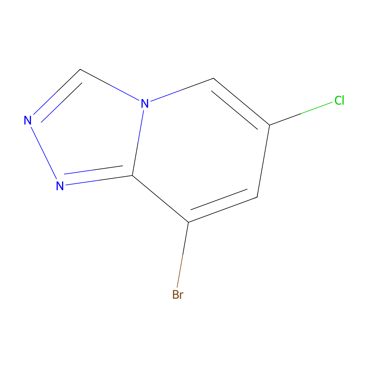 8-Bromo-6-chloro-[1,2,4]triazolo[4,3-a]pyridine molecular structure, CAS 1427398-75-1