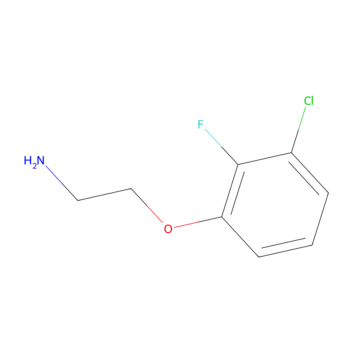 2-(3-Chloro-2-fluorophenoxy)ethan-1-amine molecular structure, CAS 1427399-56-1
