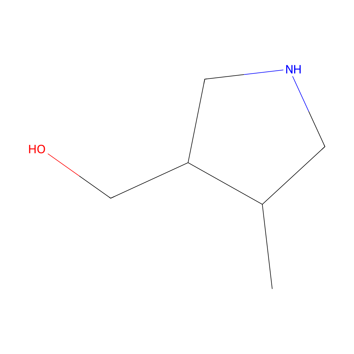 (4-Methylpyrrolidin-3-yl)methanol molecular structure, CAS 1427400-88-1