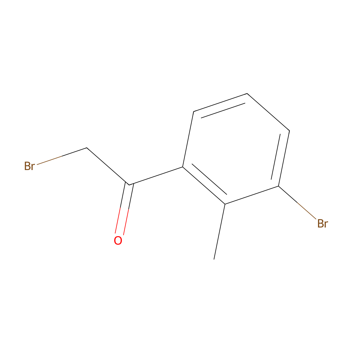 2-Bromo-1-(3-bromo-2-methylphenyl)ethanone molecular structure, CAS 1427401-59-9