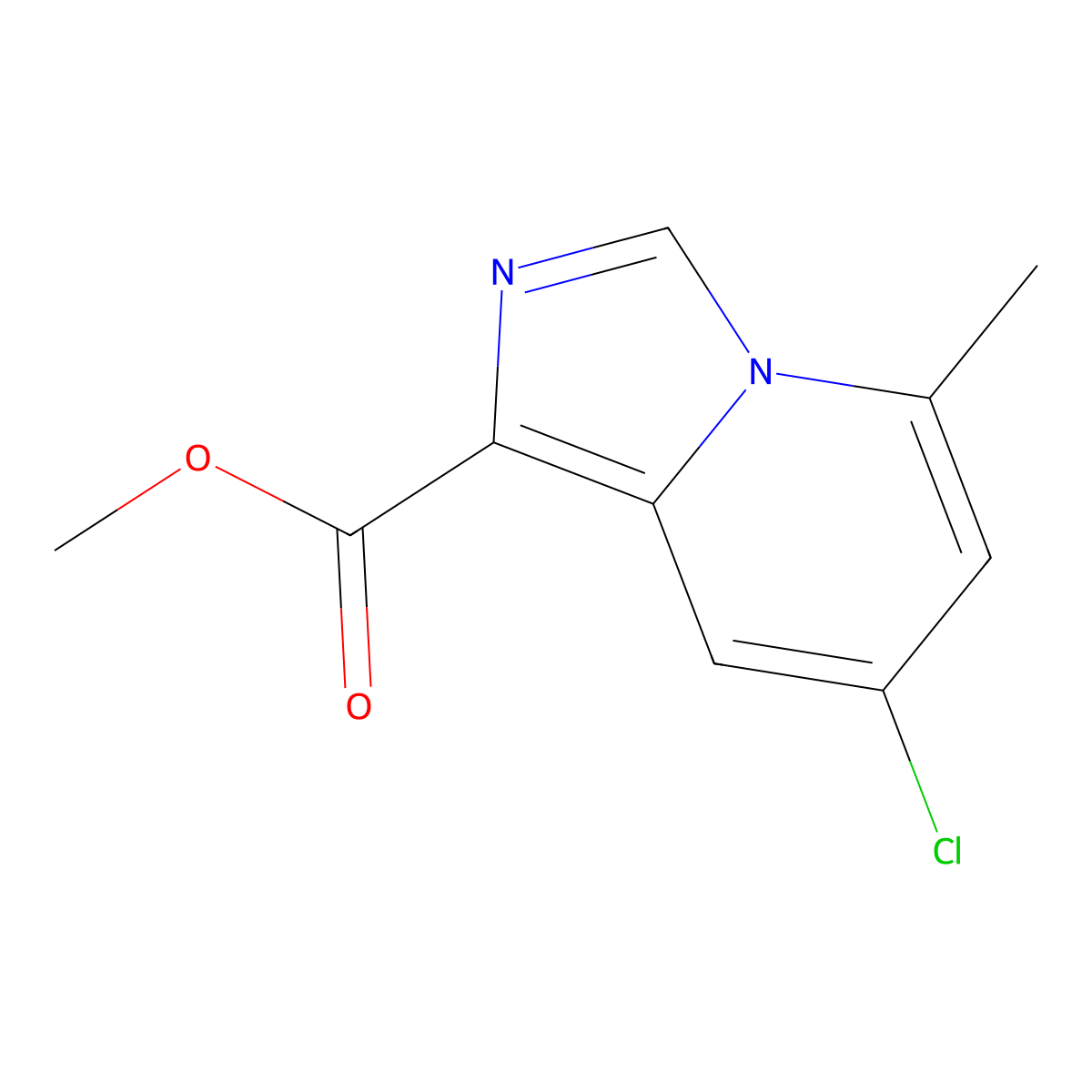 Methyl 7-chloro-5-methylimidazo[1,5-a]pyridine-1-carboxylate molecular structure, CAS 1427402-85-4