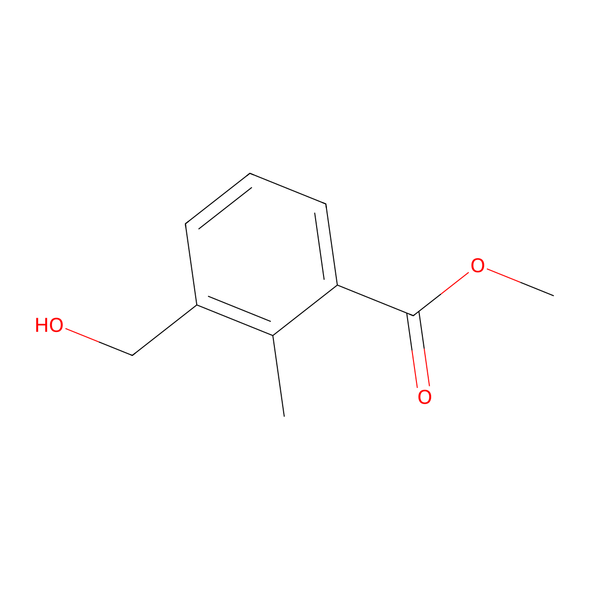 Methyl 3-(hydroxymethyl)-2-methylbenzoate molecular structure, CAS 1427403-00-6