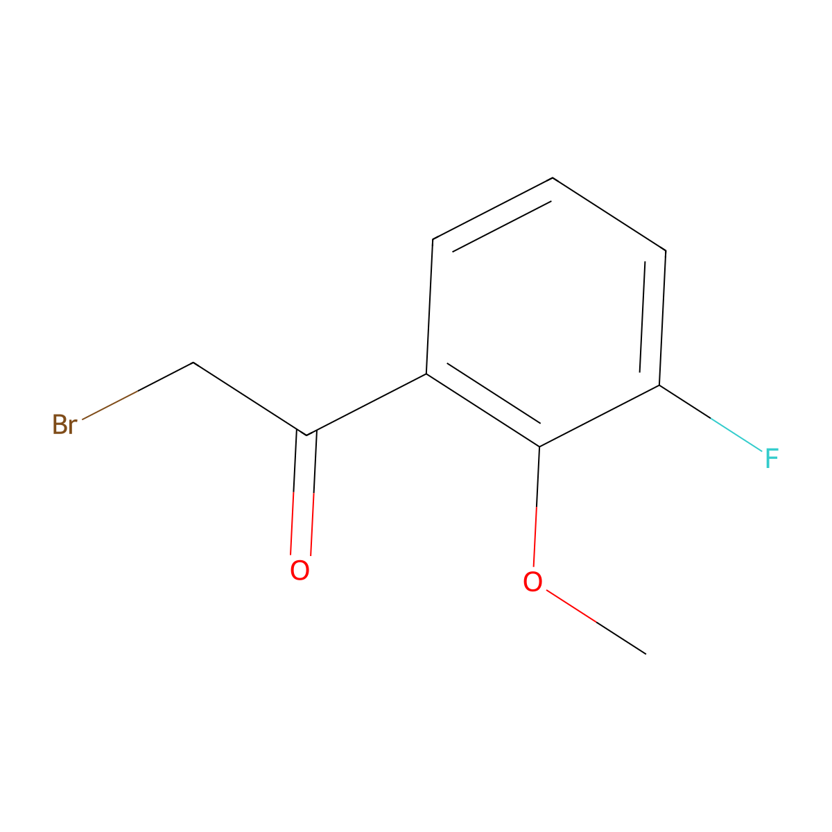 3-Fluoro-2-methoxyphenacyl bromide molecular structure, CAS 1427403-76-6