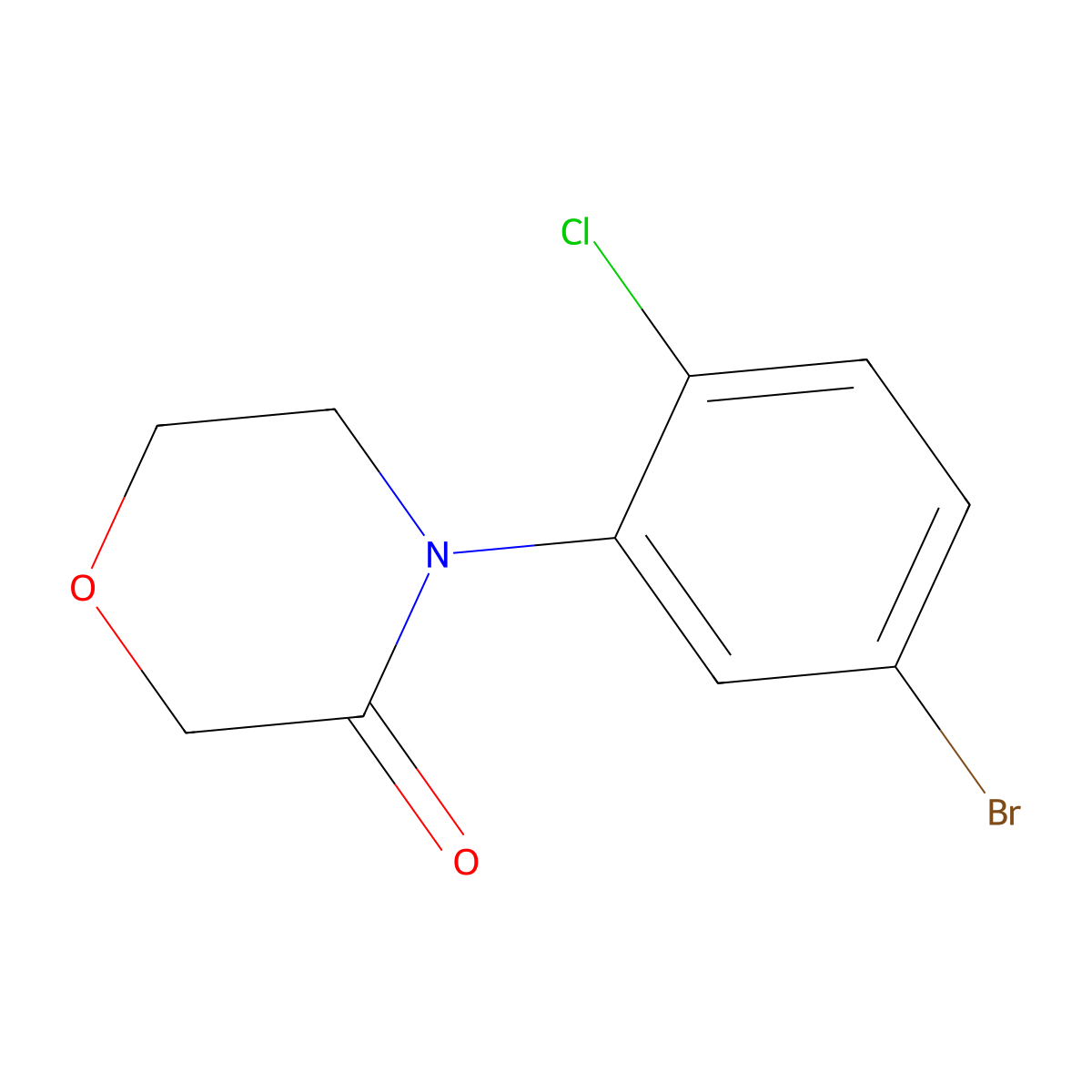 4-(5-Bromo-2-chlorophenyl)morpholin-3-one molecular structure, CAS 1427404-18-9