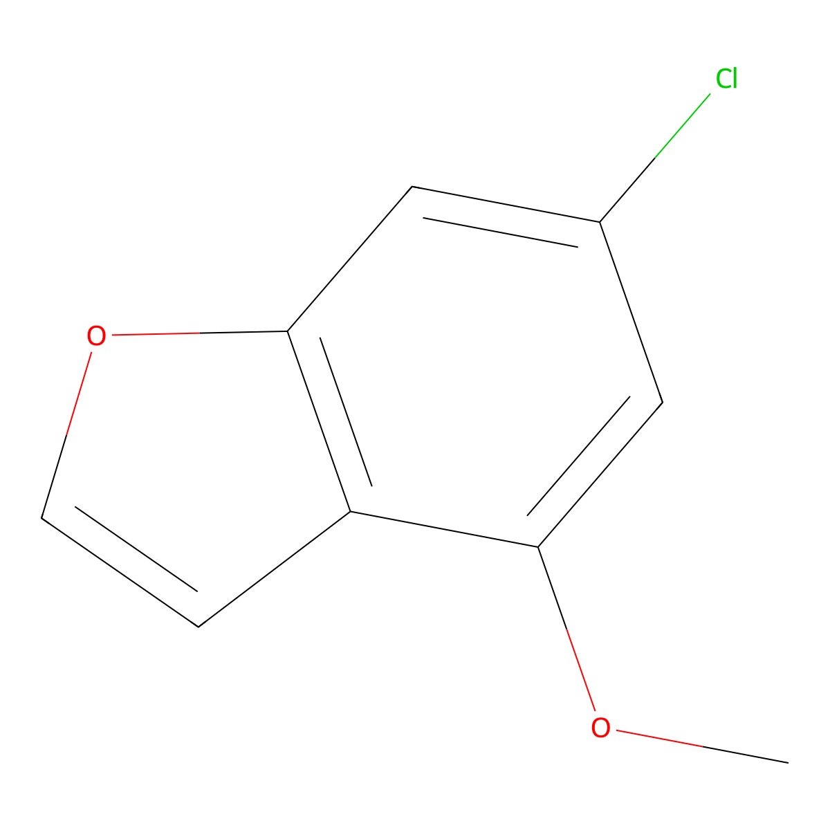 6-Chloro-4-methoxybenzofuran molecular structure, CAS 1427404-21-4