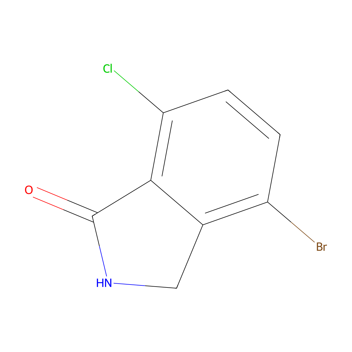 4-Bromo-7-chloroisoindolin-1-one molecular structure, CAS 1427404-26-9
