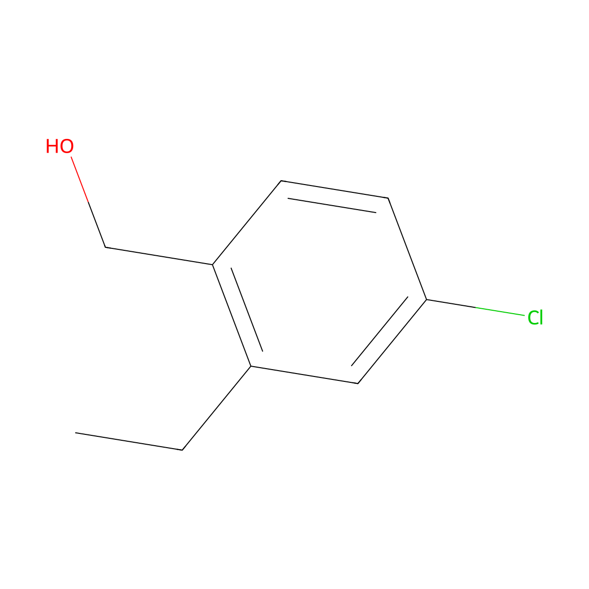 (4-Chloro-2-ethylphenyl)methanol molecular structure, CAS 1427404-40-7