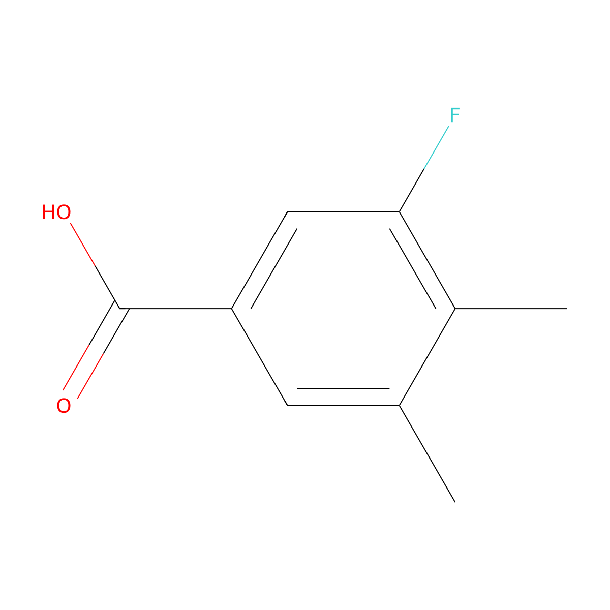 3-Fluoro-4,5-dimethylbenzoic acid molecular structure, CAS 1427404-89-4