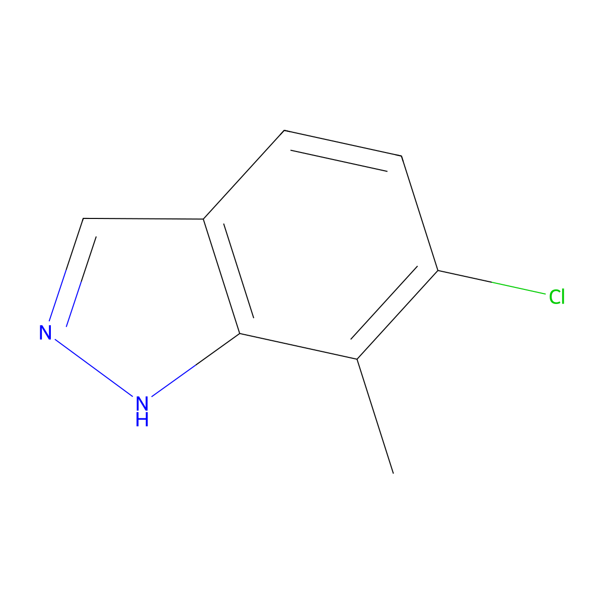 6-chloro-7-methyl-1H-indazole molecular structure, CAS 1427405-10-4