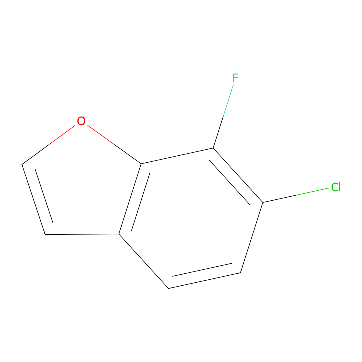 6-Chloro-7-fluoro-1-benzofuran molecular structure, CAS 1427405-16-0