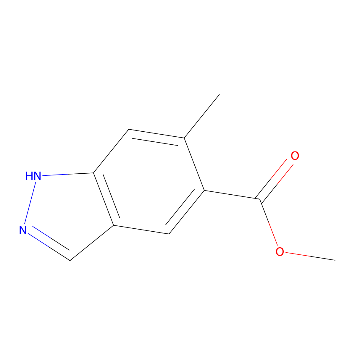 methyl 6-methyl-1H-indazole-5-carboxylate molecular structure, CAS 1427405-21-7