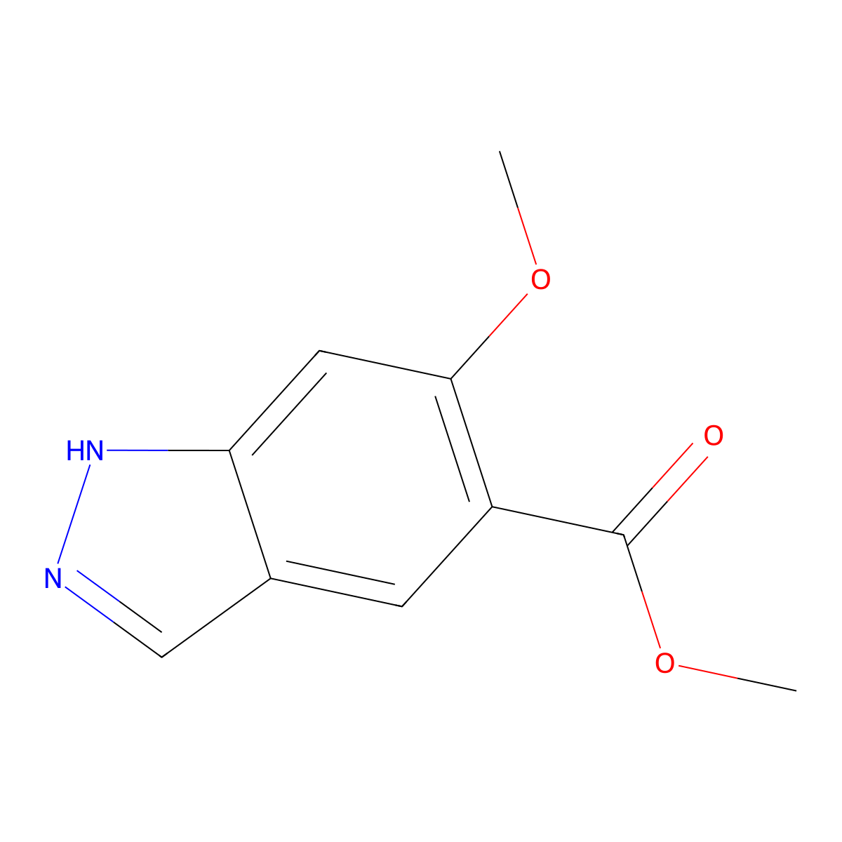 Methyl 6-methoxy-1H-indazole-5-carboxylate molecular structure, CAS 1427405-27-3