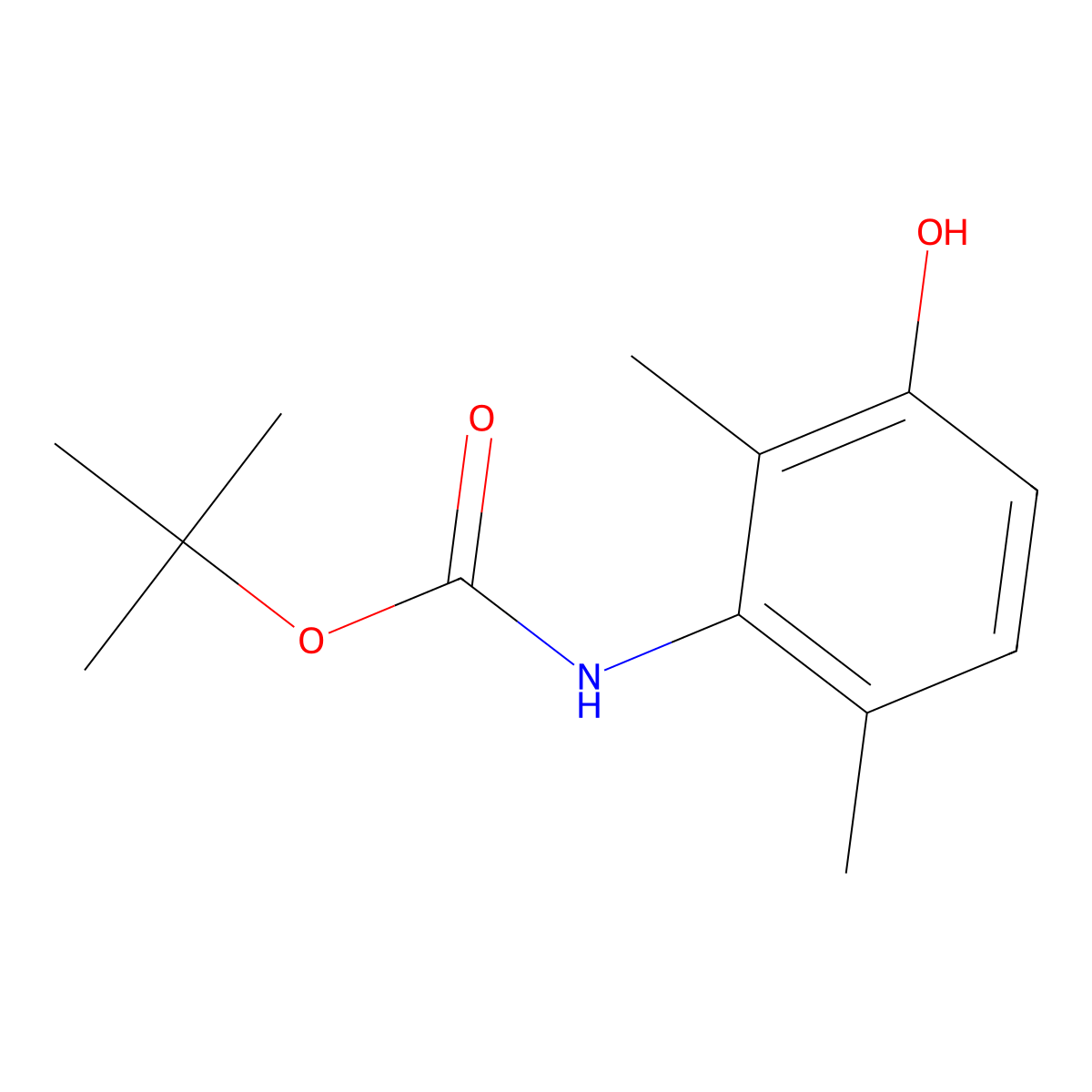 tert-butyl N-(3-hydroxy-2,6-dimethylphenyl)carbamate molecular structure, CAS 1427407-02-0