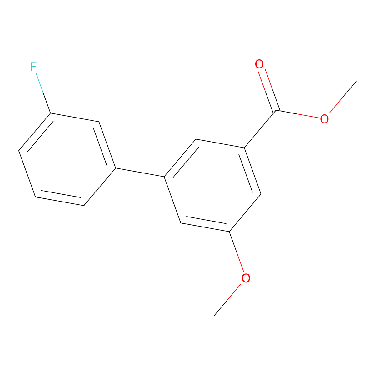 Methyl 3-(3-fluorophenyl)-5-methoxybenzoate molecular structure, CAS 1427407-27-9