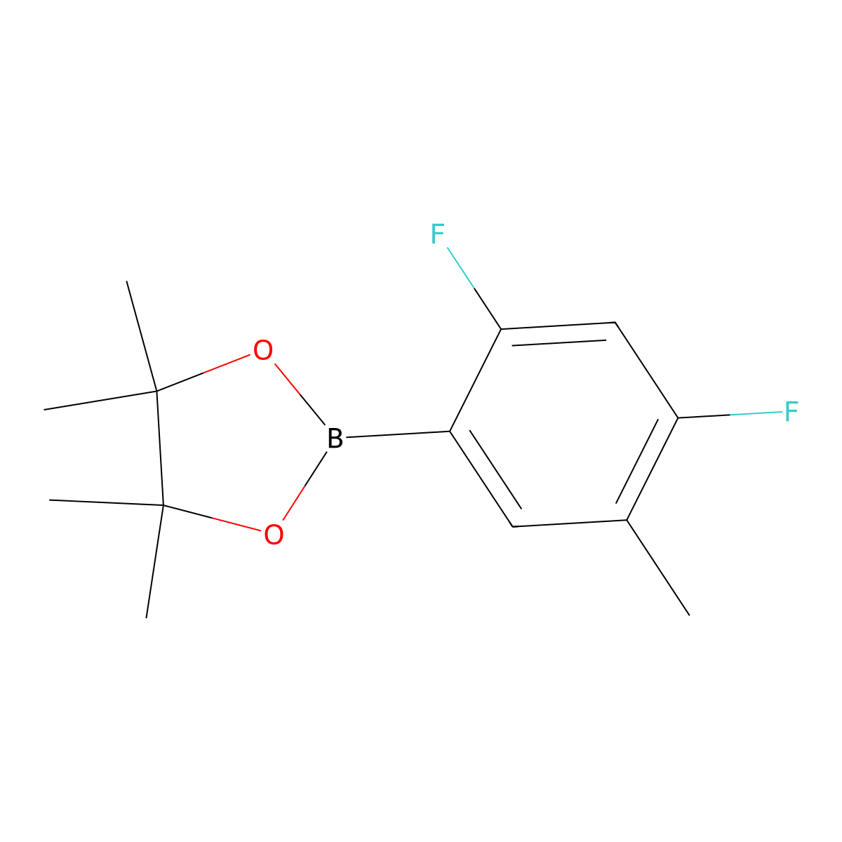 2-(2,4-Difluoro-5-methylphenyl)-4,4,5,5-tetramethyl-1,3,2-dioxaborolane molecular structure, CAS 1427407-71-3