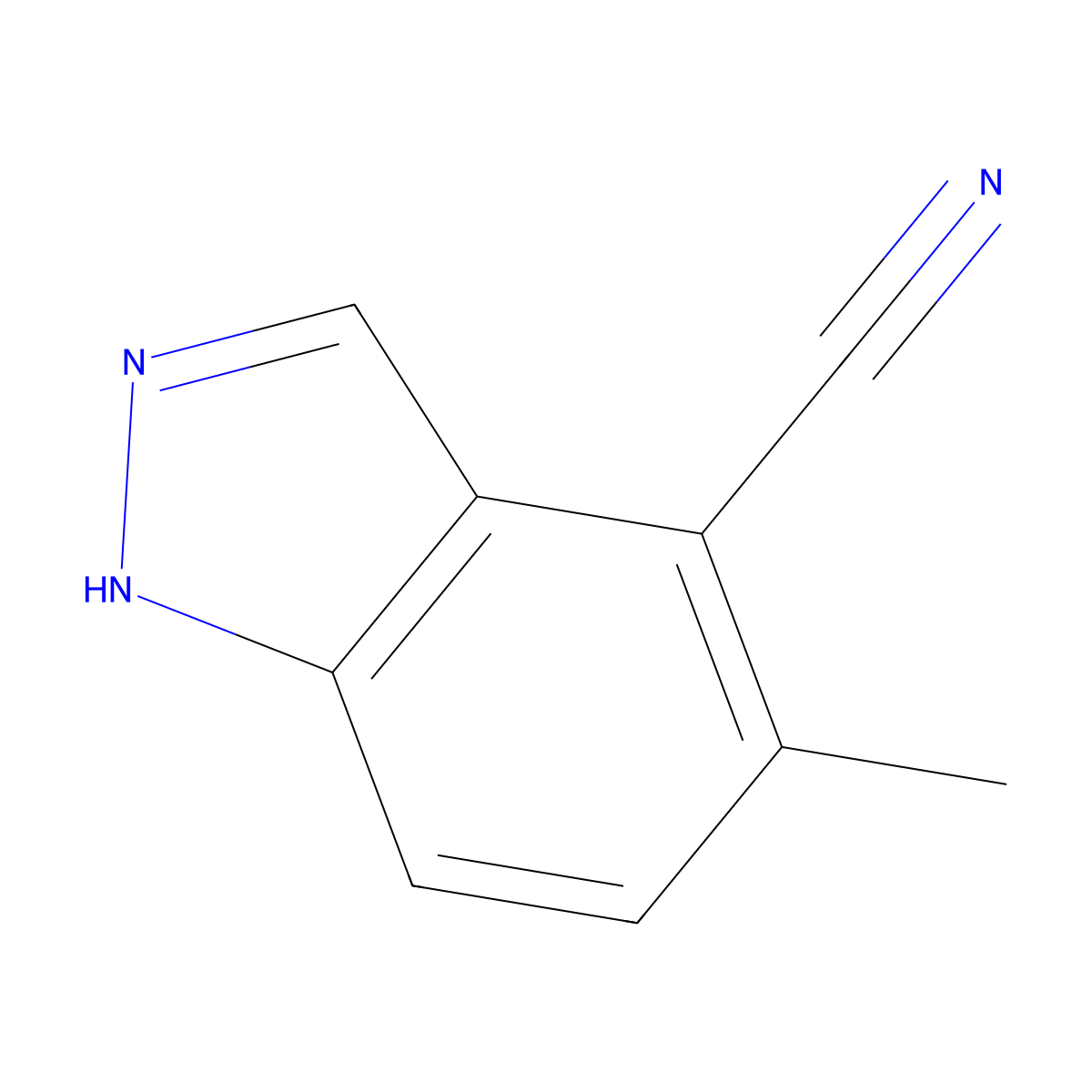 5-Methyl-1H-indazole-4-carbonitrile molecular structure, CAS 1427409-01-5