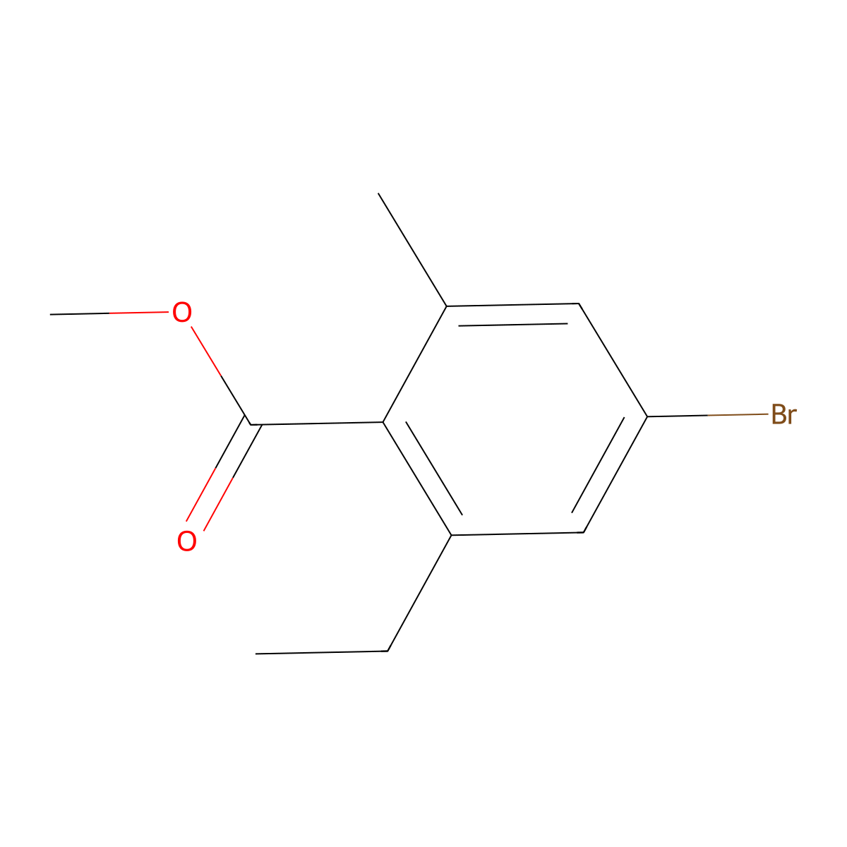 Methyl 4-bromo-2-ethyl-6-methylbenzoate molecular structure, CAS 1427409-49-1