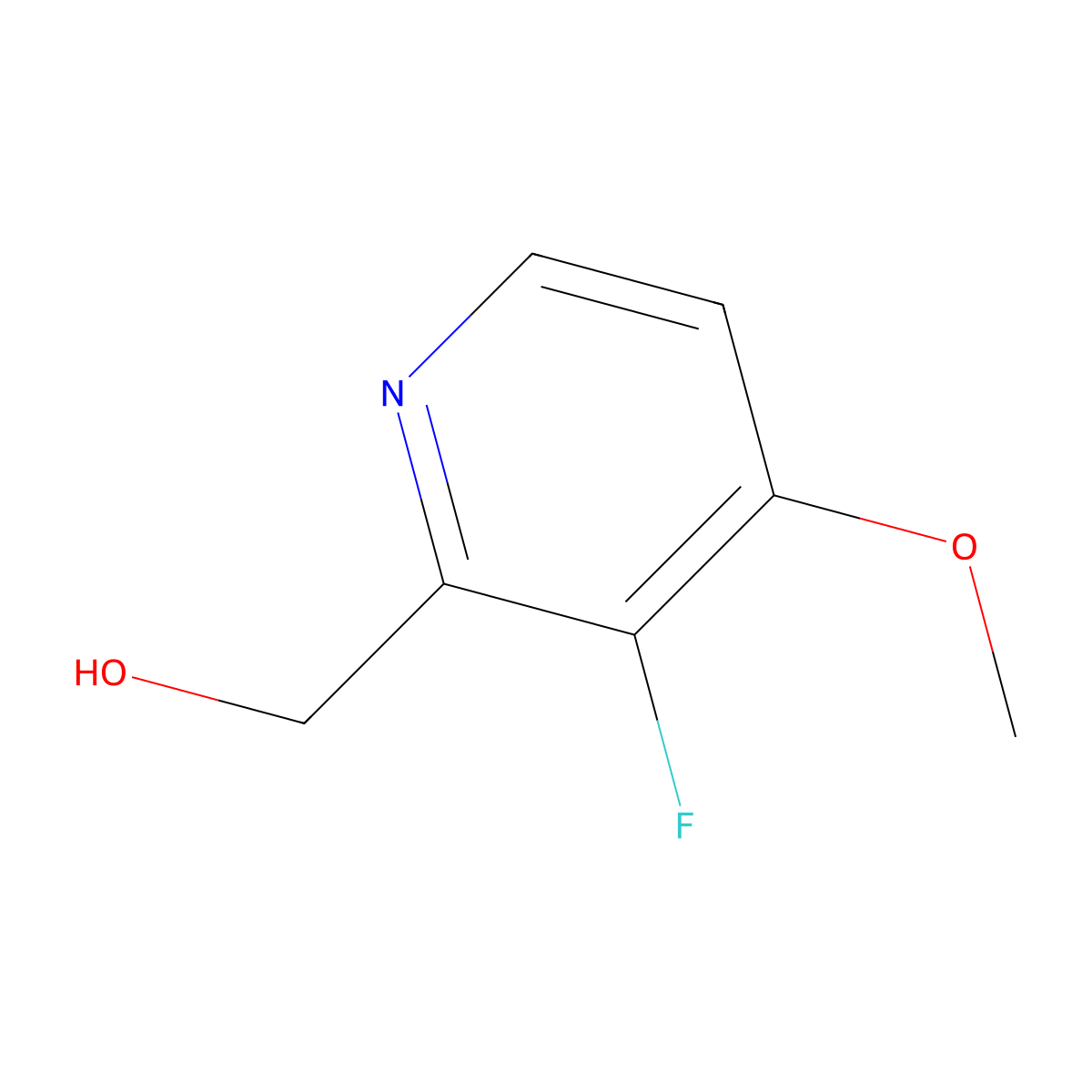 (3-Fluoro-4-methoxypyridin-2-yl)methanol molecular structure, CAS 1427409-60-6